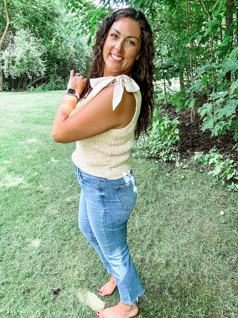Finer Things Tummy Control Straight Pants (0-15)-200 Denim-RISEN-Hello Friends Boutique-Woman's Fashion Boutique Located in Traverse City, MI