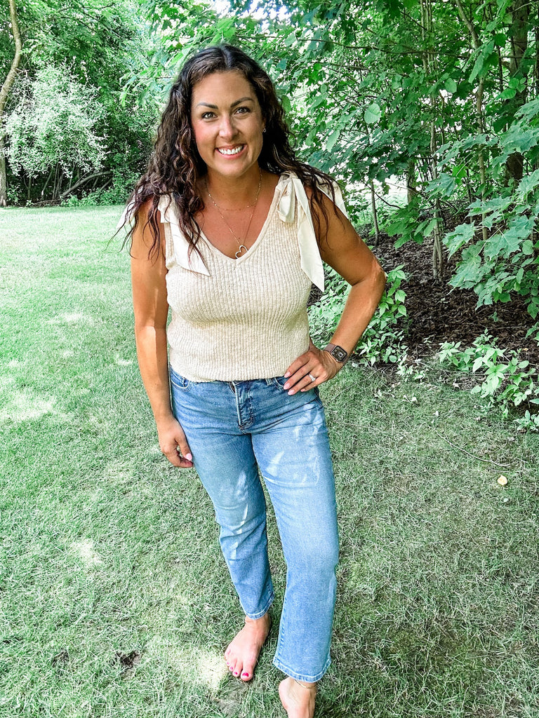 Finer Things Tummy Control Straight Pants (0-15)-200 Denim-RISEN-Hello Friends Boutique-Woman's Fashion Boutique Located in Traverse City, MI