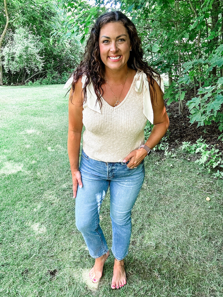 Finer Things Tummy Control Straight Pants (0-15)-200 Denim-RISEN-Hello Friends Boutique-Woman's Fashion Boutique Located in Traverse City, MI