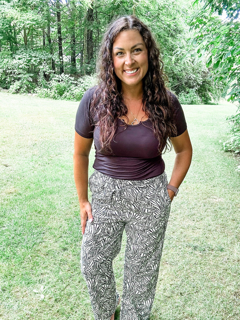 Wander Lines Wide Leg Pants (S-XL)-230 Other Bottoms-Staccato-Hello Friends Boutique-Woman's Fashion Boutique Located in Traverse City, MI
