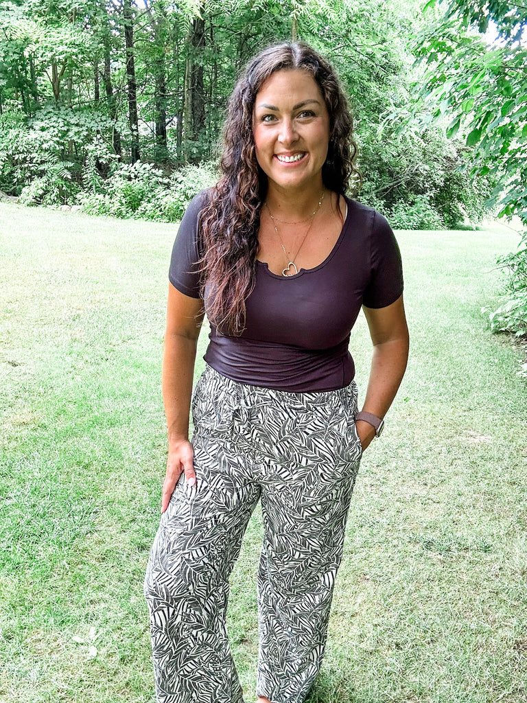 Wander Lines Wide Leg Pants (S-XL)-230 Other Bottoms-Staccato-Hello Friends Boutique-Woman's Fashion Boutique Located in Traverse City, MI