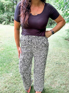 Wander Lines Wide Leg Pants (S-XL)-230 Other Bottoms-Staccato-Hello Friends Boutique-Woman's Fashion Boutique Located in Traverse City, MI