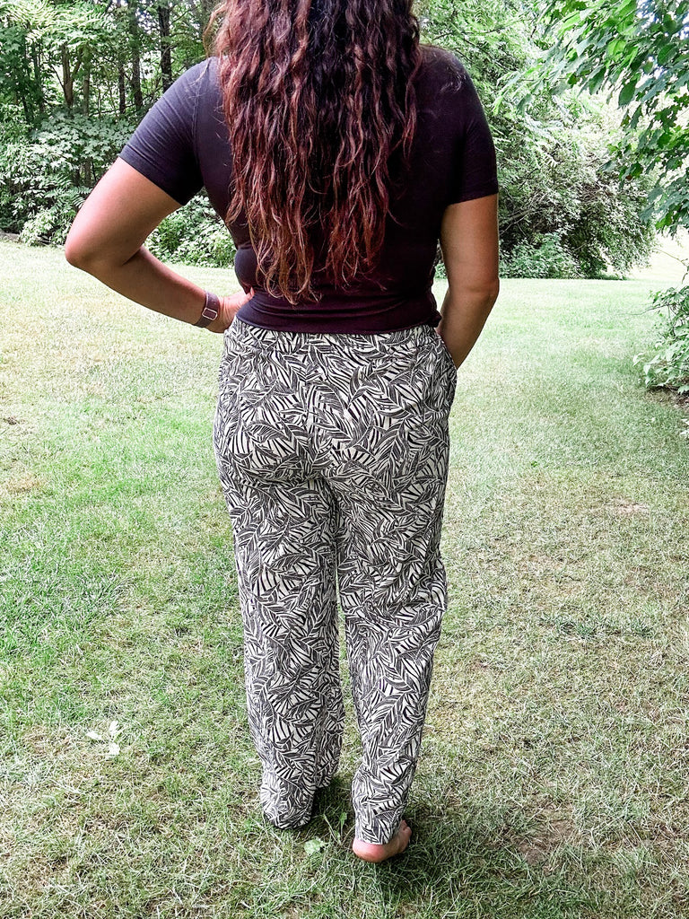 Wander Lines Wide Leg Pants (S-XL)-230 Other Bottoms-Staccato-Hello Friends Boutique-Woman's Fashion Boutique Located in Traverse City, MI