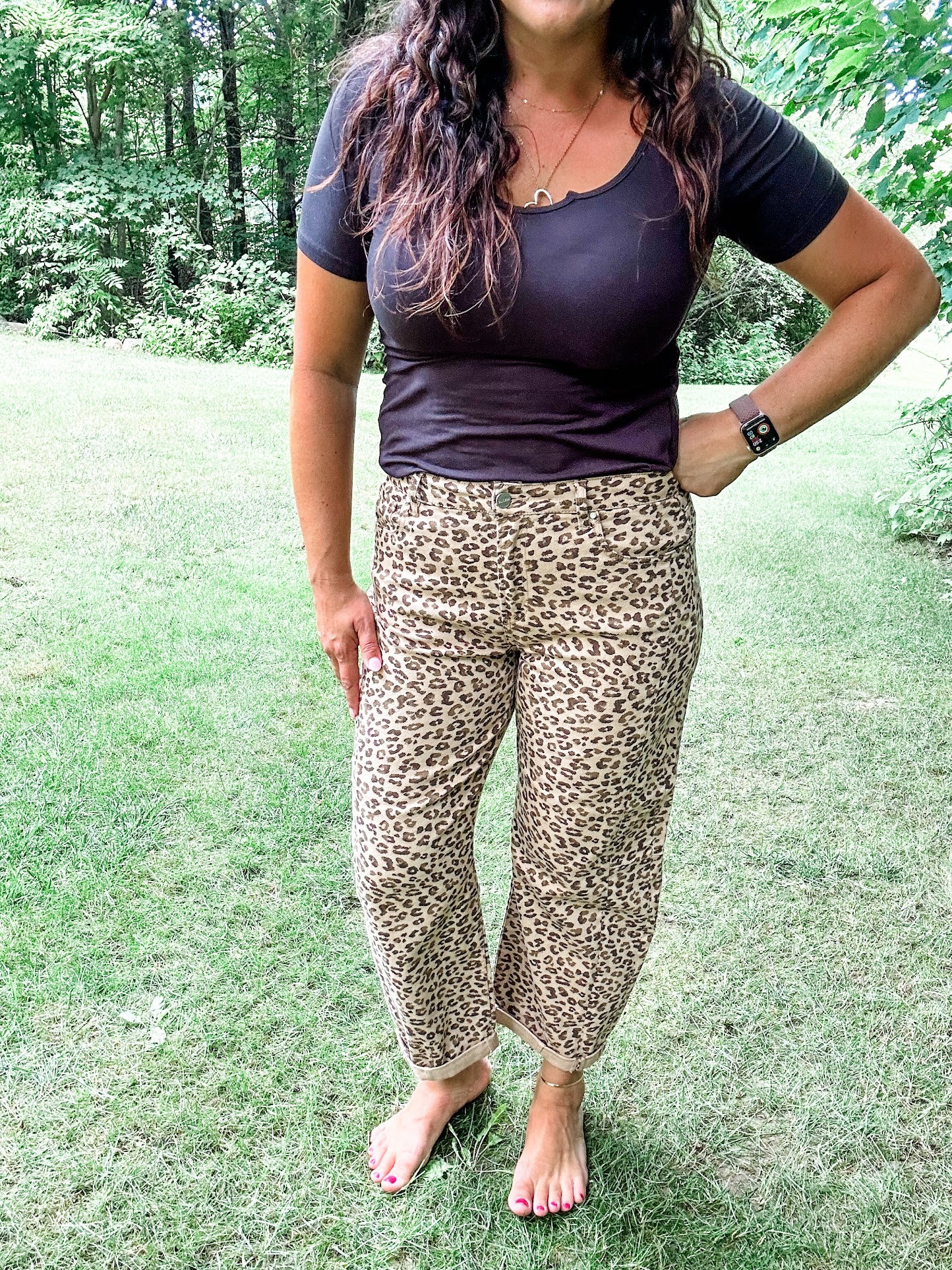 Wild Streak High-Rise Crop Barrel Jeans (0-15, 1X-3X)-200 Denim-RISEN-Hello Friends Boutique-Woman's Fashion Boutique Located in Traverse City, MI