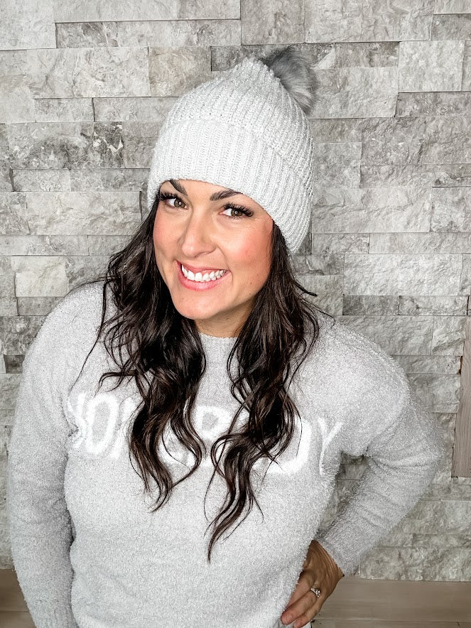 Arlington Pom-Pom Beanie-280 Other Accessories-The Royal Standard - faire-Hello Friends Boutique-Woman's Fashion Boutique Located in Traverse City, MI