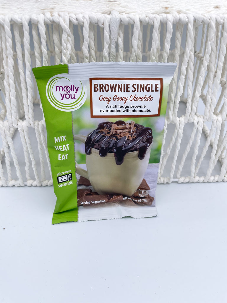 Ooey Gooey Chocolate Brownie Microwave Single-300 Treats/Gift-faire - molly&you-Hello Friends Boutique-Woman's Fashion Boutique Located in Traverse City, MI