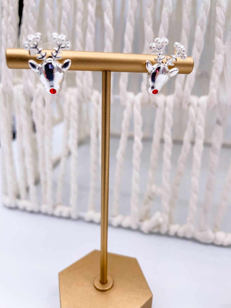 Small Reindeer Post Earrings-240 Jewelry-ChicNCool-Hello Friends Boutique-Woman's Fashion Boutique Located in Traverse City, MI