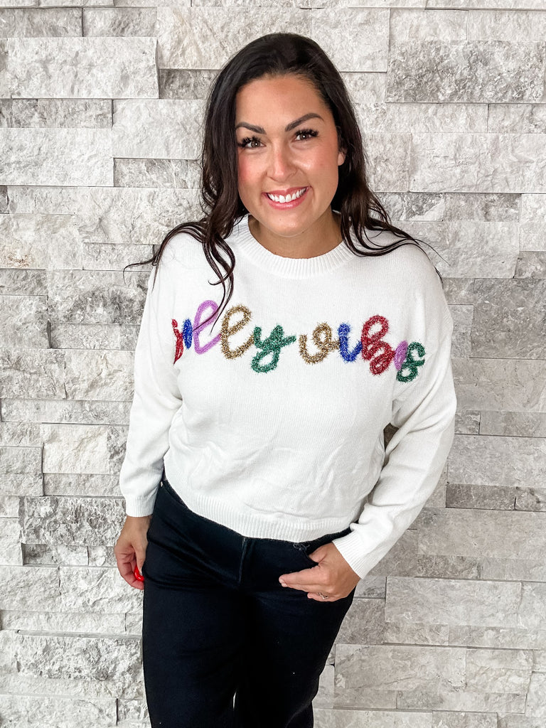 Jolly Vibes Top (S-3XL)-140 Sweaters-BaeVely-Hello Friends Boutique-Woman's Fashion Boutique Located in Traverse City, MI