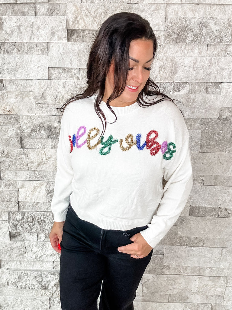 Jolly Vibes Top (S-3XL)-140 Sweaters-BaeVely-Hello Friends Boutique-Woman's Fashion Boutique Located in Traverse City, MI