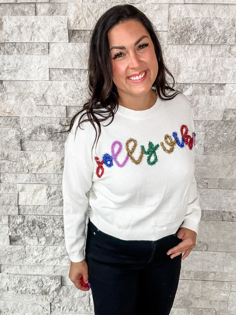 Jolly Vibes Top (S-3XL)-140 Sweaters-BaeVely-Hello Friends Boutique-Woman's Fashion Boutique Located in Traverse City, MI