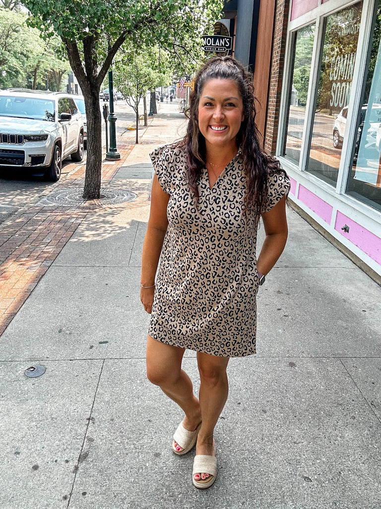 Slay All Day Leopard Dress (S-L)-180 Dresses-JODIFL-Hello Friends Boutique-Woman's Fashion Boutique Located in Traverse City, MI