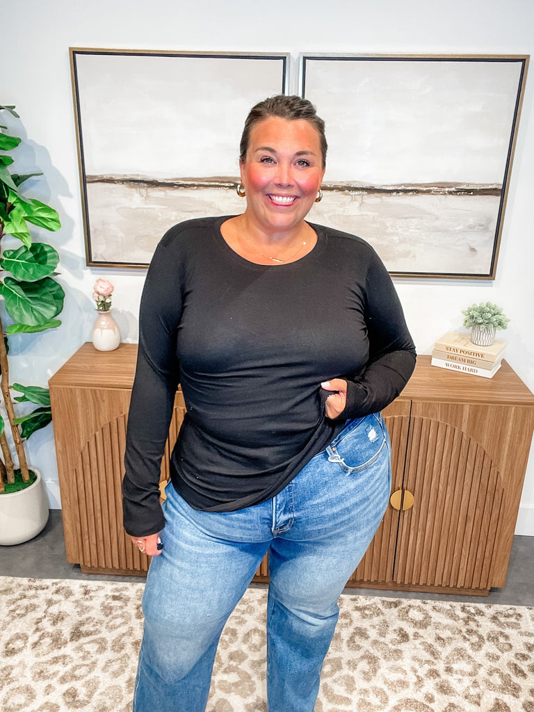 Sunday Stroll Top (S-3XL)-110 Long Sleeves-Zenana-Hello Friends Boutique-Woman's Fashion Boutique Located in Traverse City, MI