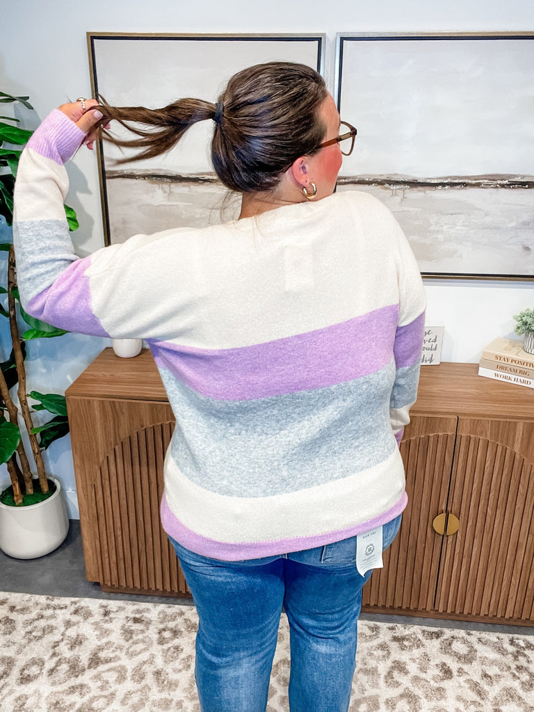 Cloudbound Colorblock Sweater (S-XL)-110 Long Sleeve-Staccato-Hello Friends Boutique-Woman's Fashion Boutique Located in Traverse City, MI