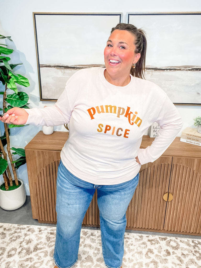 Pumpkin Spice Sweatshirt (S-XL)-130 Graphic Tees-Shiraleah-Hello Friends Boutique-Woman's Fashion Boutique Located in Traverse City, MI
