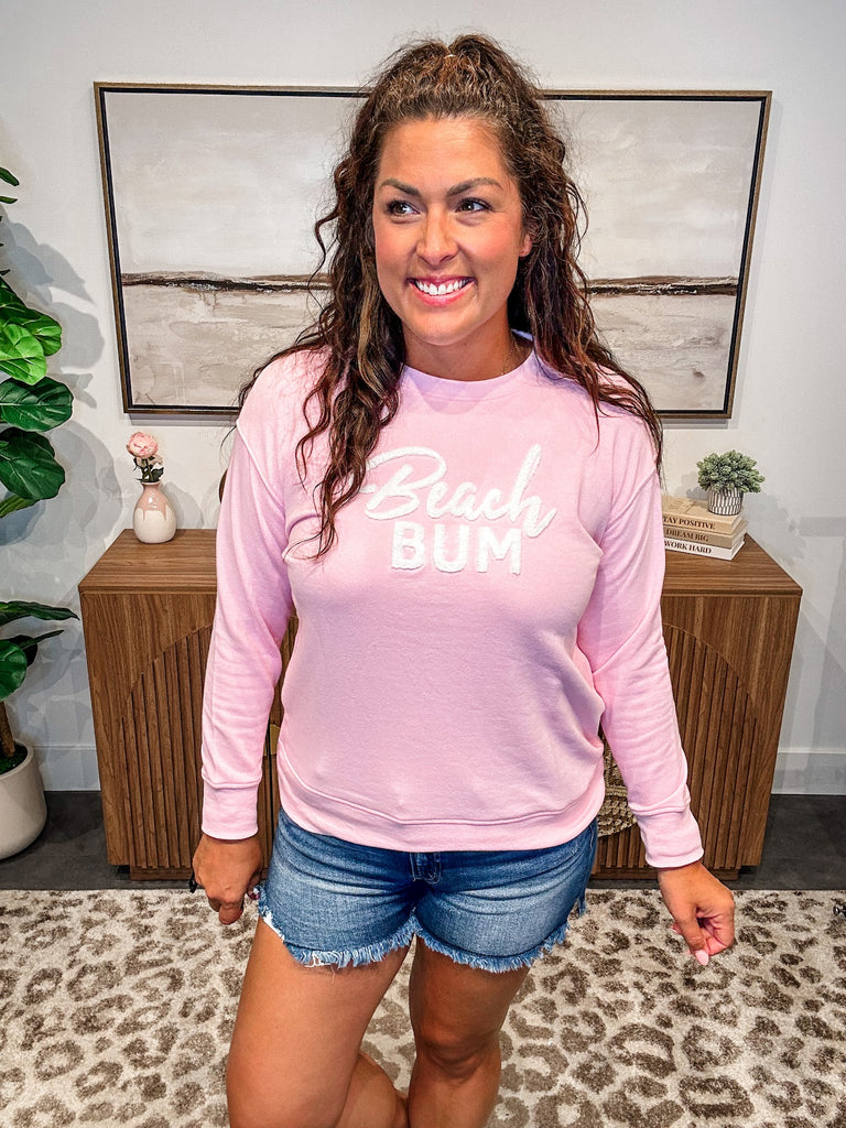 Beach Bum Sweatshirt (S-XL)-130 Graphic Tees-Shiraleah-Hello Friends Boutique-Woman's Fashion Boutique Located in Traverse City, MI