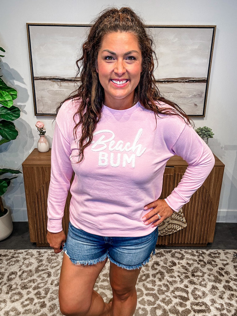 Beach Bum Sweatshirt (S-XL)-130 Graphic Tees-Shiraleah-Hello Friends Boutique-Woman's Fashion Boutique Located in Traverse City, MI