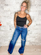 On The Run High-Rise Wide Leg Denim (0-15, 1X-3X)-200 Denim-RISEN-Hello Friends Boutique-Woman's Fashion Boutique Located in Traverse City, MI