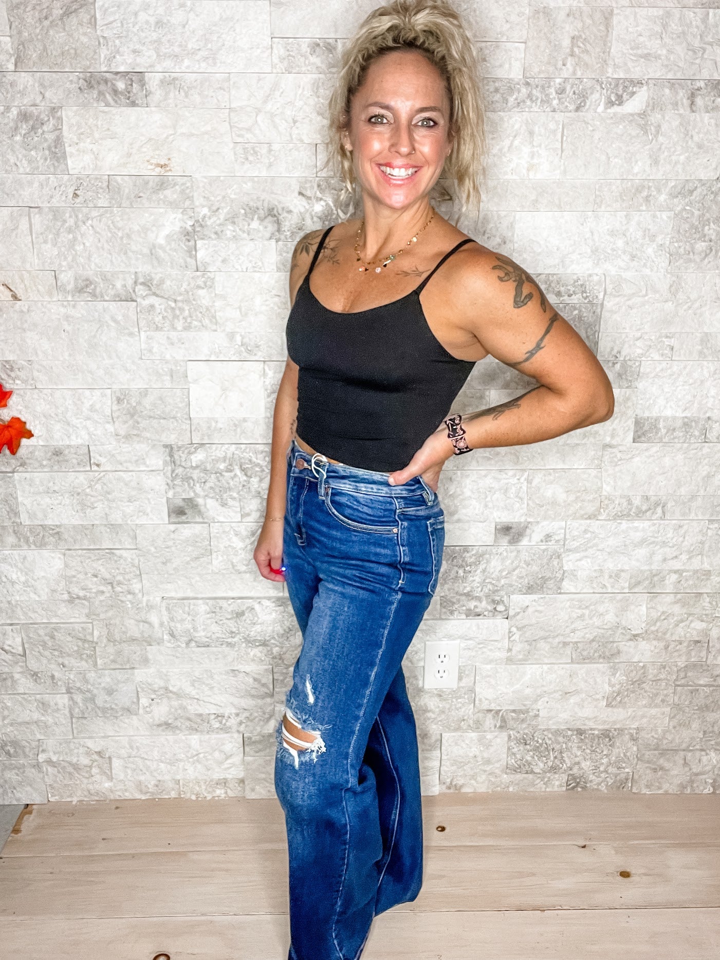 On The Run High-Rise Wide Leg Denim (0-15, 1X-3X)-200 Denim-RISEN-Hello Friends Boutique-Woman's Fashion Boutique Located in Traverse City, MI