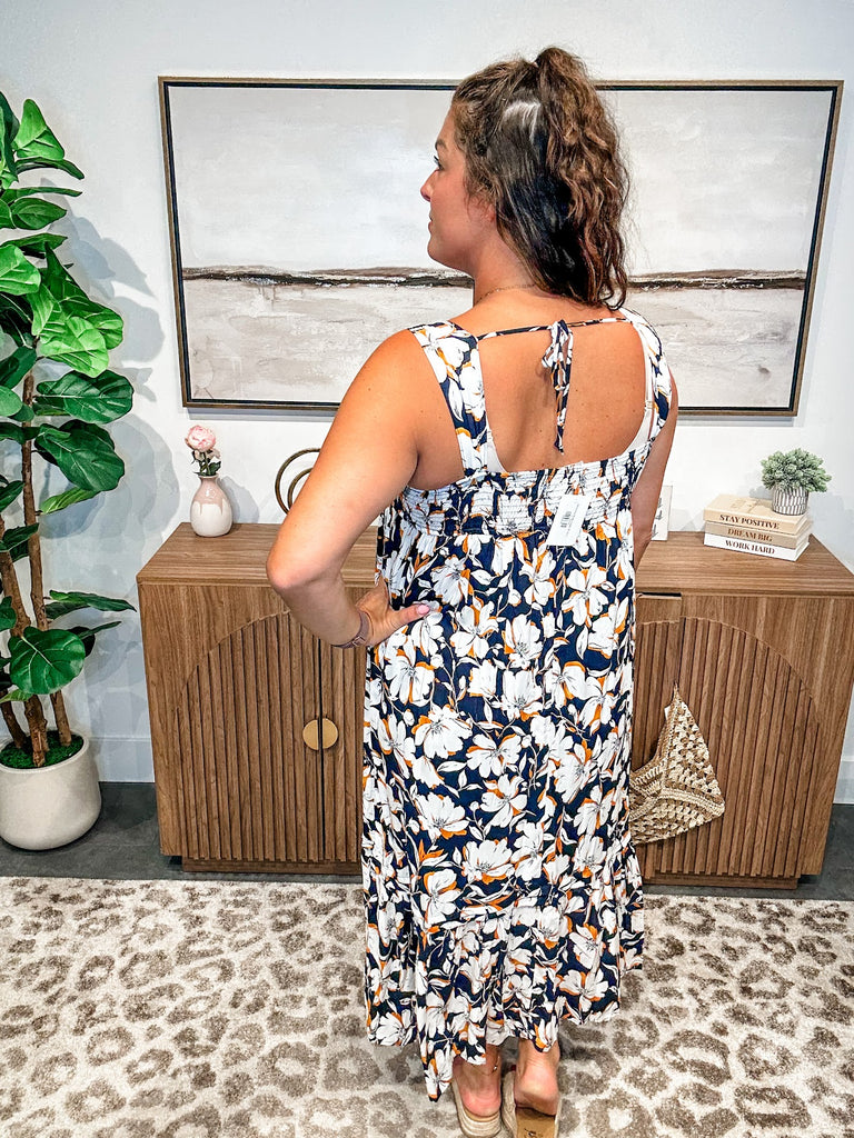 Blooming Blues Dress (S-3XL)-180 Dresses-Sew In Love-Hello Friends Boutique-Woman's Fashion Boutique Located in Traverse City, MI