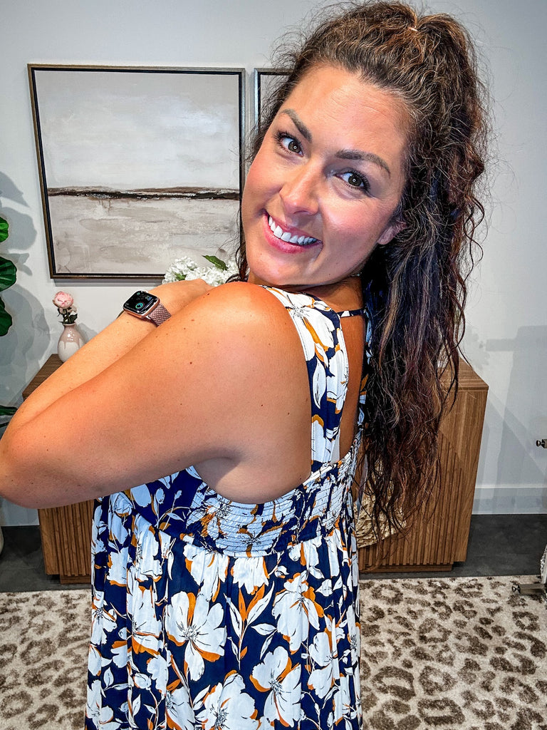 Blooming Blues Dress (S-3XL)-180 Dresses-Sew In Love-Hello Friends Boutique-Woman's Fashion Boutique Located in Traverse City, MI