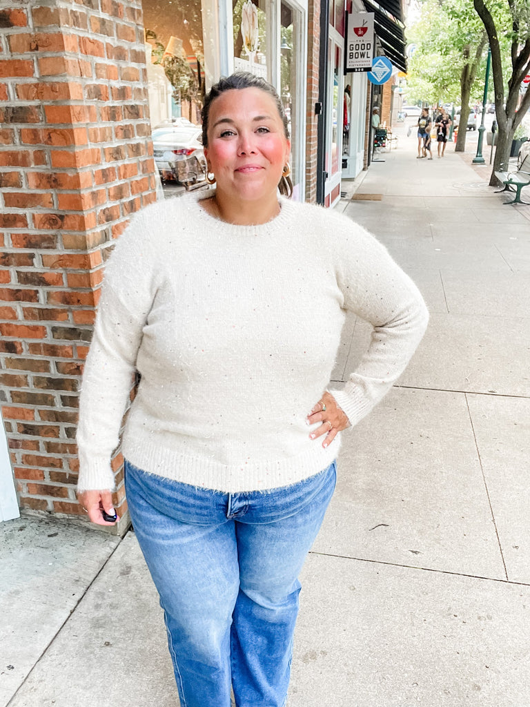 Happy Threads Sweater (S-3XL)-140 Sweaters-Sew In Love-Hello Friends Boutique-Woman's Fashion Boutique Located in Traverse City, MI