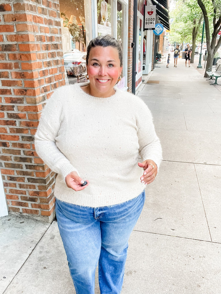 Happy Threads Sweater (S-3XL)-140 Sweaters-Sew In Love-Hello Friends Boutique-Woman's Fashion Boutique Located in Traverse City, MI