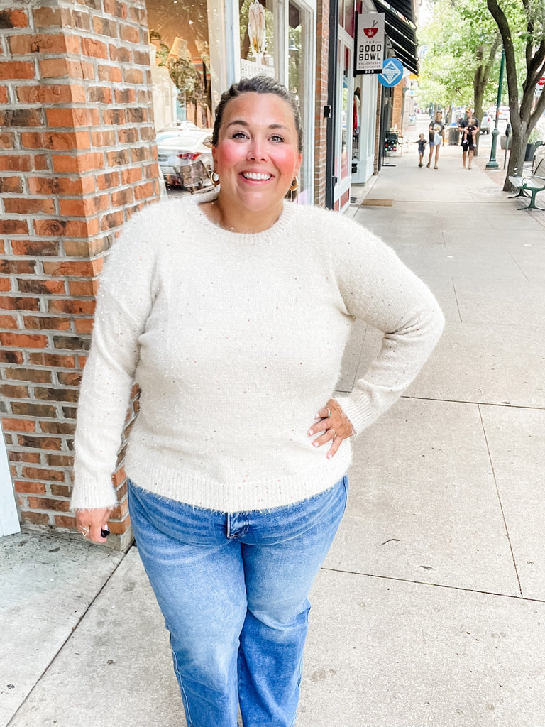 Happy Threads Sweater (S-3XL)-140 Sweaters-Sew In Love-Hello Friends Boutique-Woman's Fashion Boutique Located in Traverse City, MI