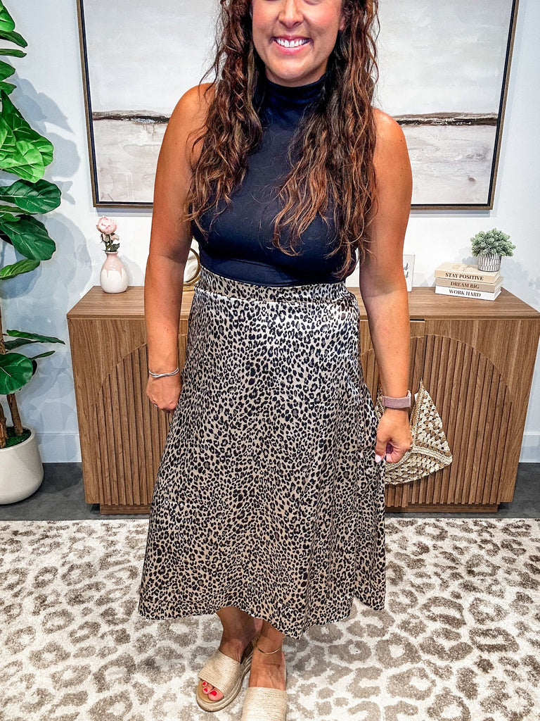 Wild Whisper Leopard Midi Skirt (S-3XL)-230 Other Bottoms-Sew In Love-Hello Friends Boutique-Woman's Fashion Boutique Located in Traverse City, MI
