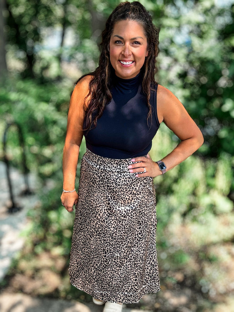 Wild Whisper Leopard Midi Skirt (S-3XL)-230 Other Bottoms-Sew In Love-Hello Friends Boutique-Woman's Fashion Boutique Located in Traverse City, MI