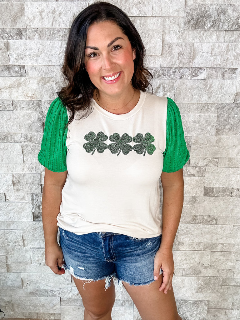 Lucky Charm Top (S-3XL)-100 Short Sleeve-HAPTICS-Hello Friends Boutique-Woman's Fashion Boutique Located in Traverse City, MI