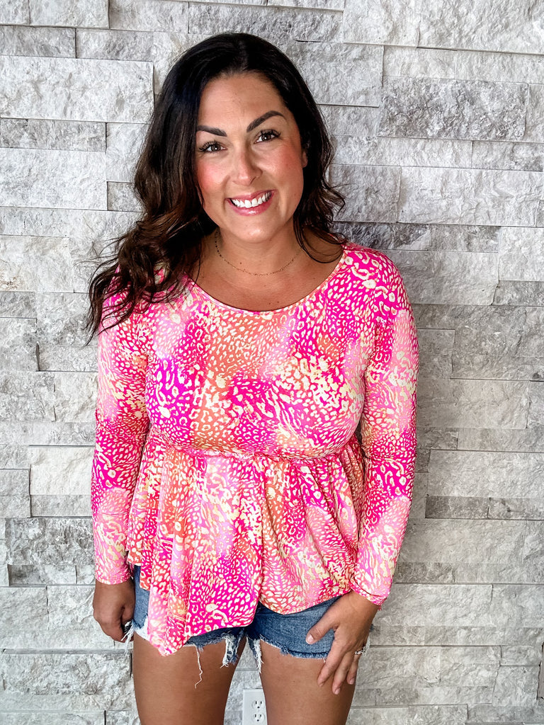 Eyes On Paradise Blouse (S-3XL)-110 Long Sleeves-White Birch-Hello Friends Boutique-Woman's Fashion Boutique Located in Traverse City, MI