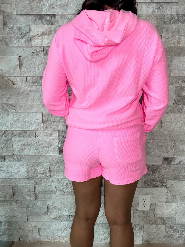 Moon Ryder Corded Shorts in Pink (S-2XL)-220 Shorts/Skirts/Skorts-Moon Ryder-Hello Friends Boutique-Woman's Fashion Boutique Located in Traverse City, MI