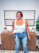 Heartbreak Hotel Mid Rise Boyfriend Denim (0-15, 1X-3X)-200 Denim-RISEN-Hello Friends Boutique-Woman's Fashion Boutique Located in Traverse City, MI