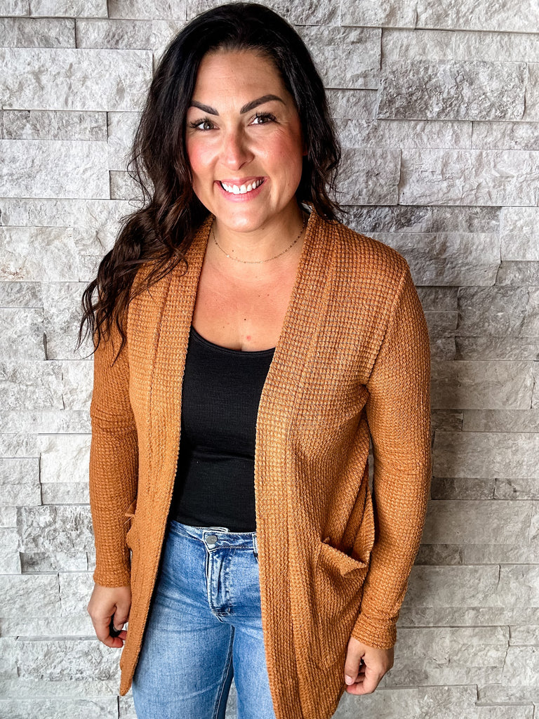 The Lola Cardigan in Toasted Almond (OS-Plus)-160 Cardigans/Kimonos-Blakeley-Hello Friends Boutique-Woman's Fashion Boutique Located in Traverse City, MI