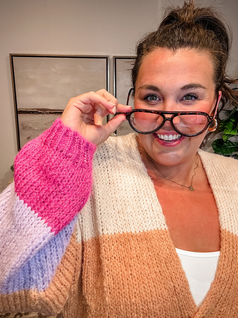 Magenta Mornings Knit Cardigan (S-L)-160 Cardigans/Kimonos-Easel-Hello Friends Boutique-Woman's Fashion Boutique Located in Traverse City, MI