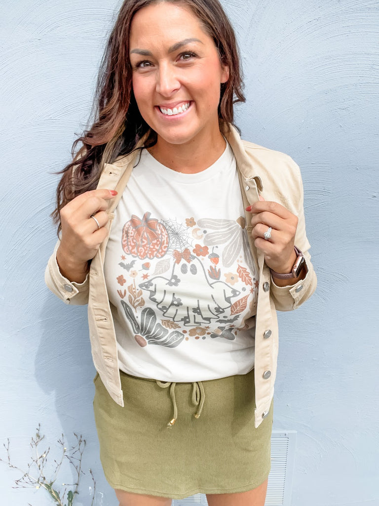 Haunted Harvest Tee (S-3XL)-130 Graphic Tees-Willow Poppy-Hello Friends Boutique-Woman's Fashion Boutique Located in Traverse City, MI