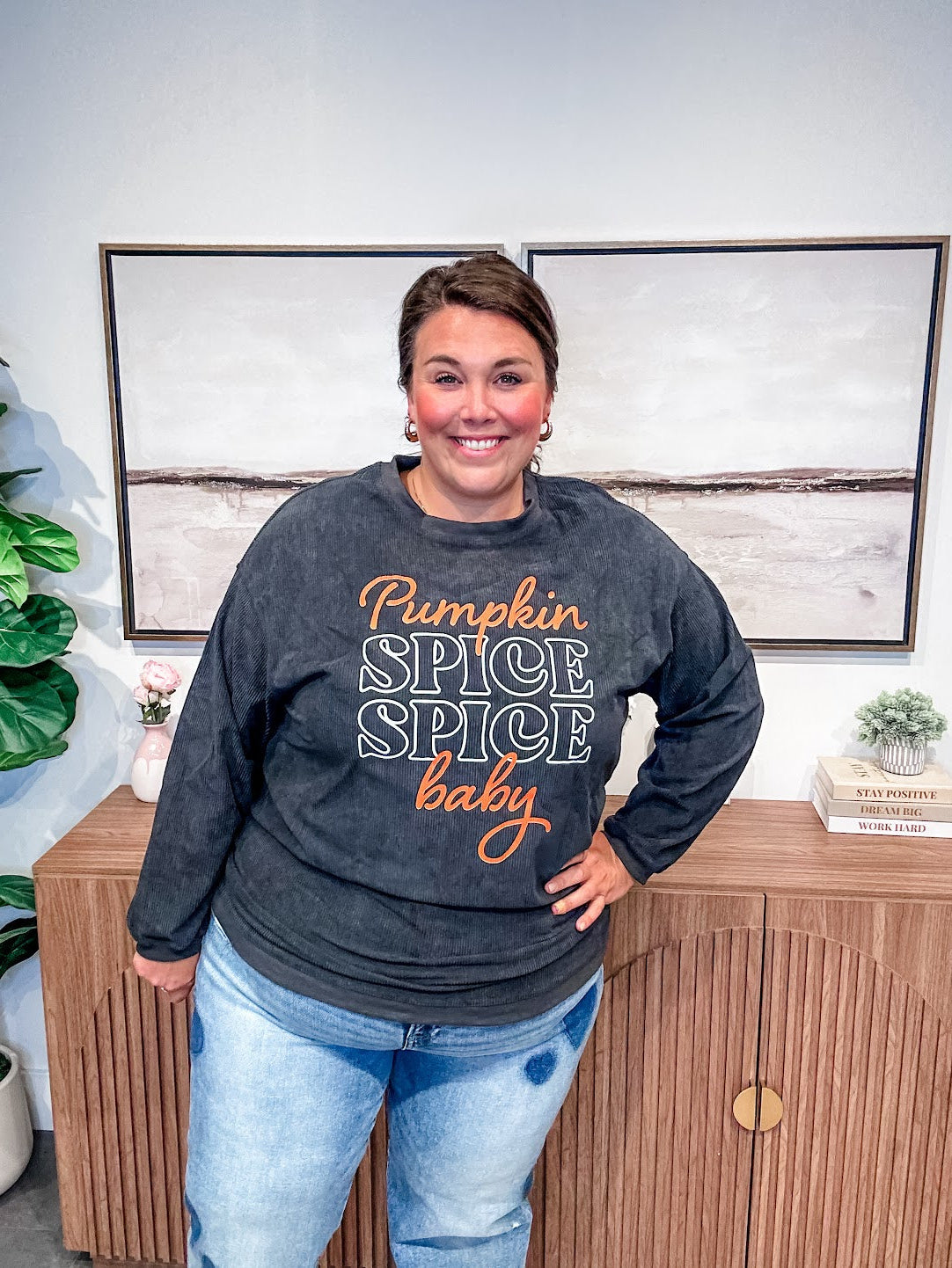 Spice & Everything Nice Pullover (S-2XL)-110 Long Sleeve-Lovesoft-Hello Friends Boutique-Woman's Fashion Boutique Located in Traverse City, MI