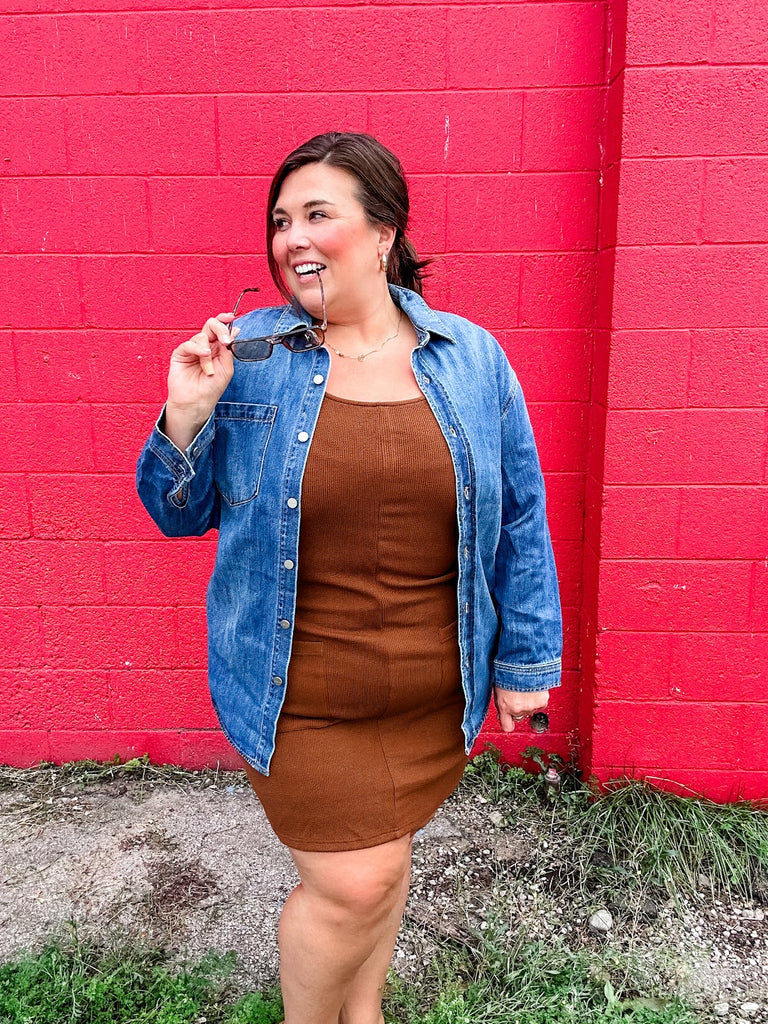 7 Summers Ago Denim Shacket (S-L)-170 Jackets-RISEN-Hello Friends Boutique-Woman's Fashion Boutique Located in Traverse City, MI