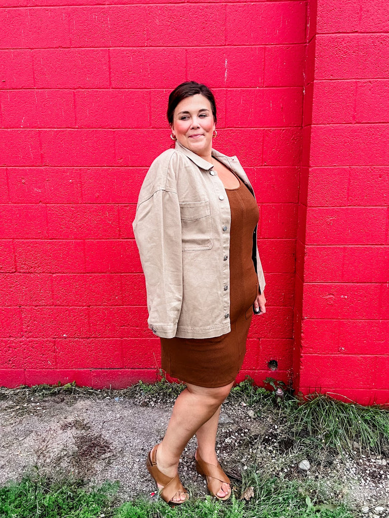 The Side Step Denim Jacket (S-XL)-170 Jackets-RISEN-Hello Friends Boutique-Woman's Fashion Boutique Located in Traverse City, MI