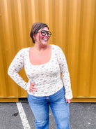She's All I Wanna Be Top (S-3XL)-110 Long Sleeve-White Birch-Hello Friends Boutique-Woman's Fashion Boutique Located in Traverse City, MI