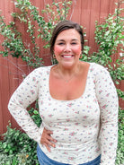 She's All I Wanna Be Top (S-3XL)-110 Long Sleeve-White Birch-Hello Friends Boutique-Woman's Fashion Boutique Located in Traverse City, MI