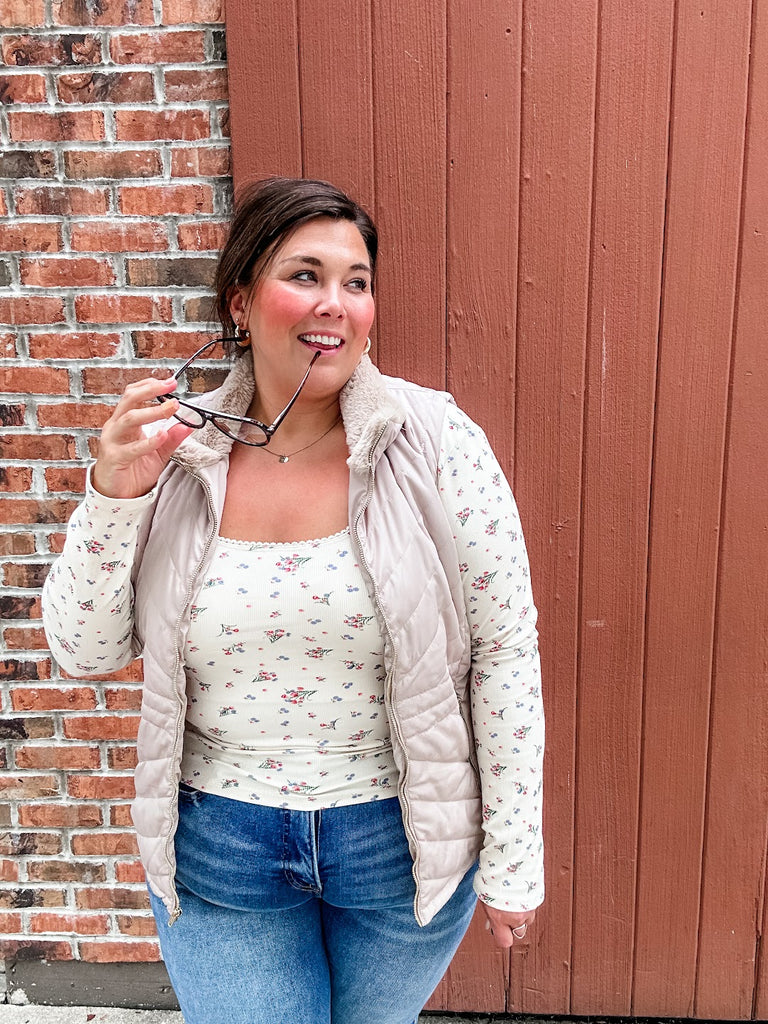 On-the-Go Zip Vest (S-3XL)-120 Sleeveless-White Birch-Hello Friends Boutique-Woman's Fashion Boutique Located in Traverse City, MI