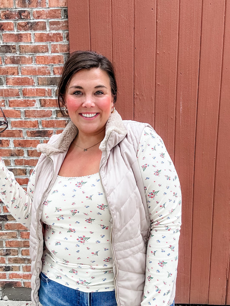 On-the-Go Zip Vest (S-3XL)-120 Sleeveless-White Birch-Hello Friends Boutique-Woman's Fashion Boutique Located in Traverse City, MI