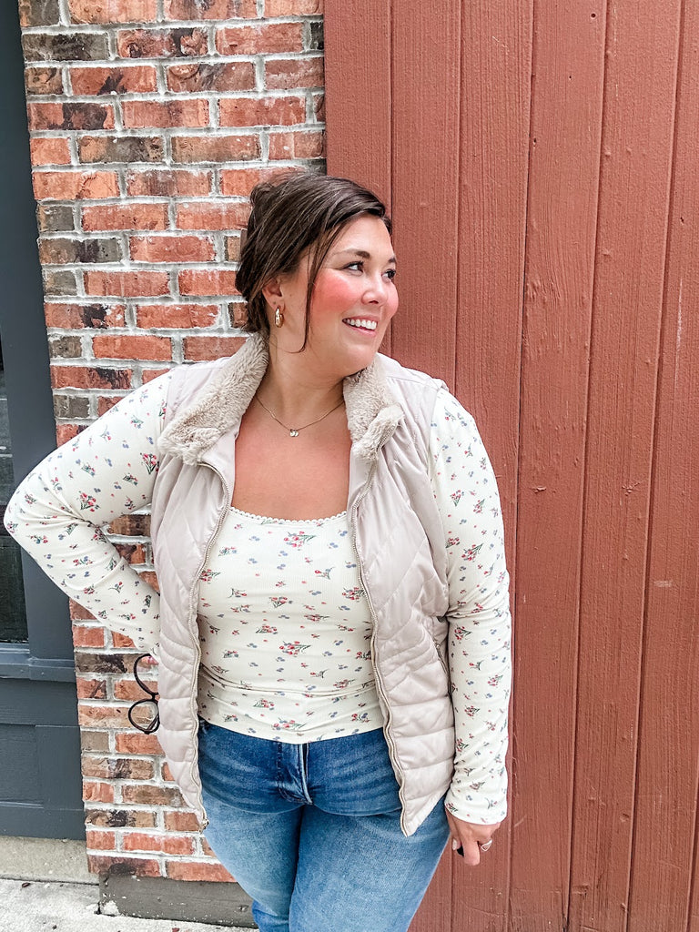 On-the-Go Zip Vest (S-3XL)-120 Sleeveless-White Birch-Hello Friends Boutique-Woman's Fashion Boutique Located in Traverse City, MI