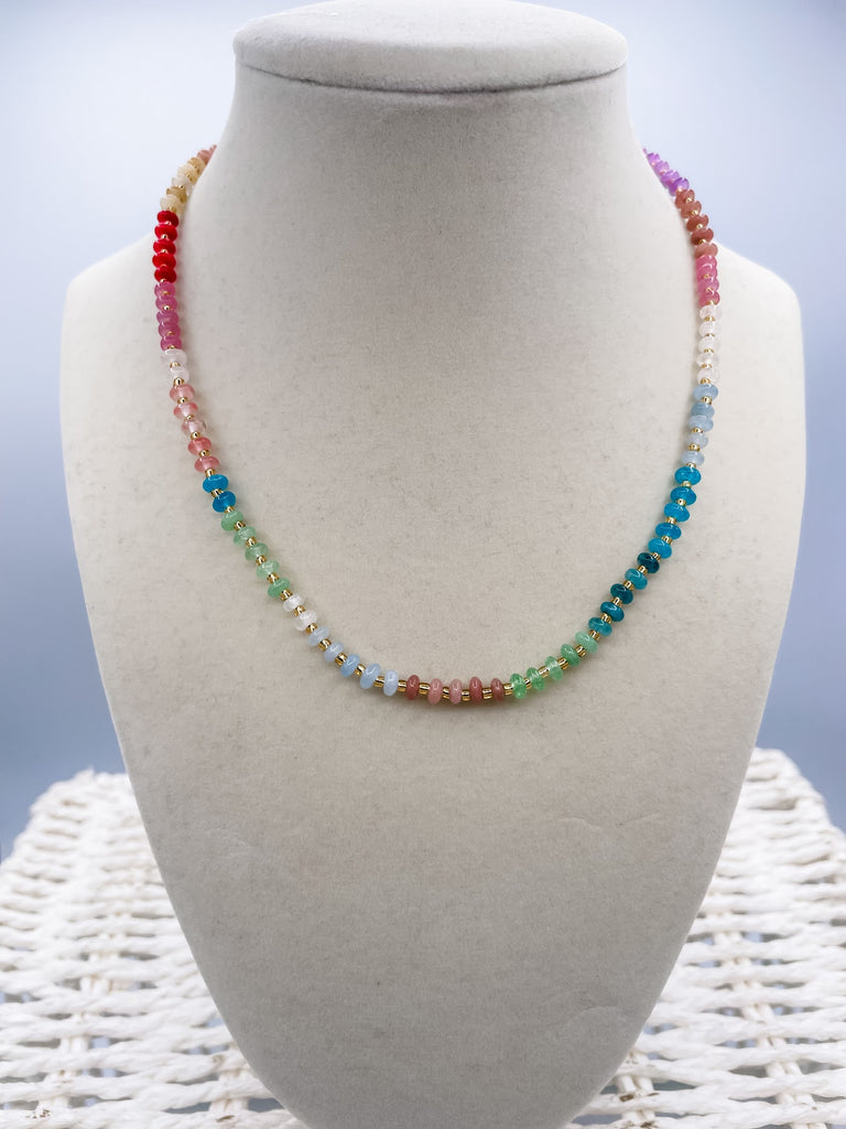 Multi Color Beaded Necklace-240 Jewelry-TLD Designs-Hello Friends Boutique-Woman's Fashion Boutique Located in Traverse City, MI