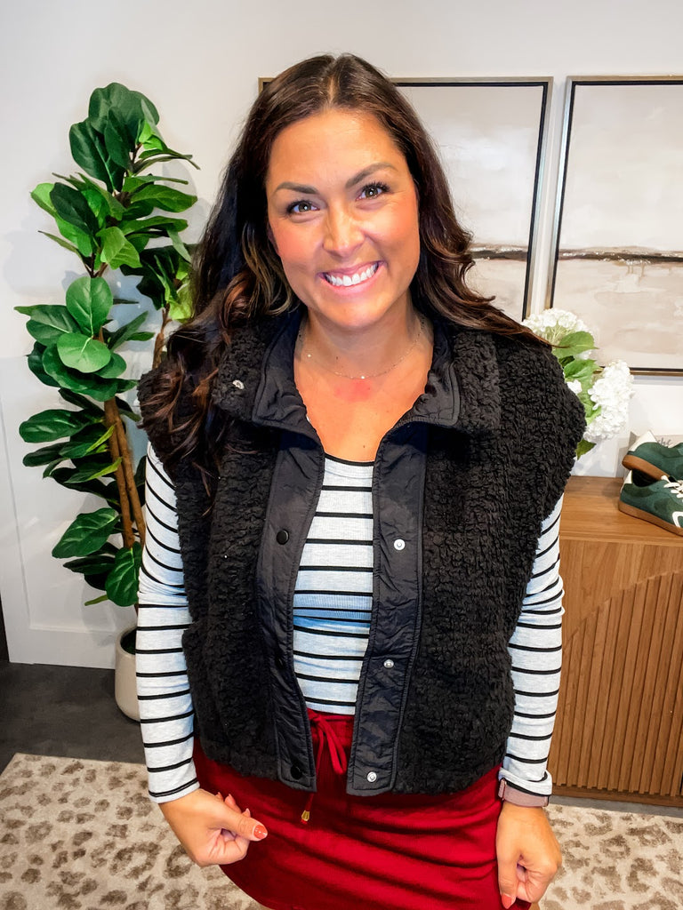 Wild at Heart Vest in Black (S/M-L/XL)-120 Sleeveless-Zenana-Hello Friends Boutique-Woman's Fashion Boutique Located in Traverse City, MI