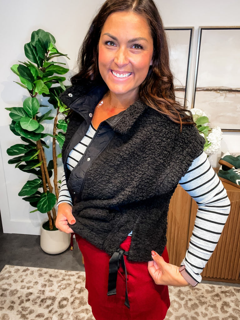 Wild at Heart Vest in Black (S/M-L/XL)-120 Sleeveless-Zenana-Hello Friends Boutique-Woman's Fashion Boutique Located in Traverse City, MI