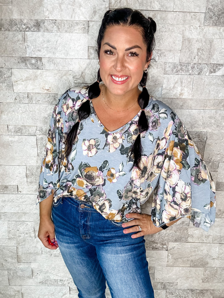 Field Of Florals Top (S-3XL)-110 Long Sleeve-Sew In Love-Hello Friends Boutique-Woman's Fashion Boutique Located in Traverse City, MI