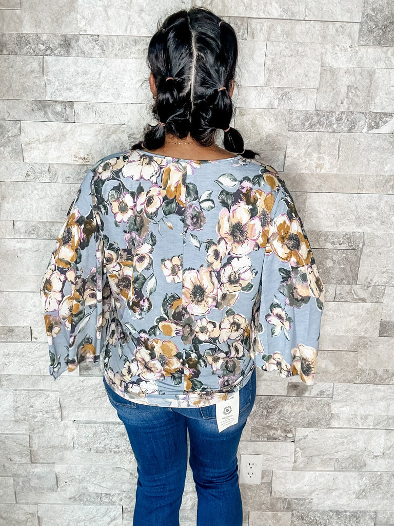 Field Of Florals Top (S-3XL)-110 Long Sleeve-Sew In Love-Hello Friends Boutique-Woman's Fashion Boutique Located in Traverse City, MI