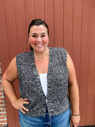 Chic & Cozy Button Vest (S-3XL)-120 Sleeveless-White Birch-Hello Friends Boutique-Woman's Fashion Boutique Located in Traverse City, MI